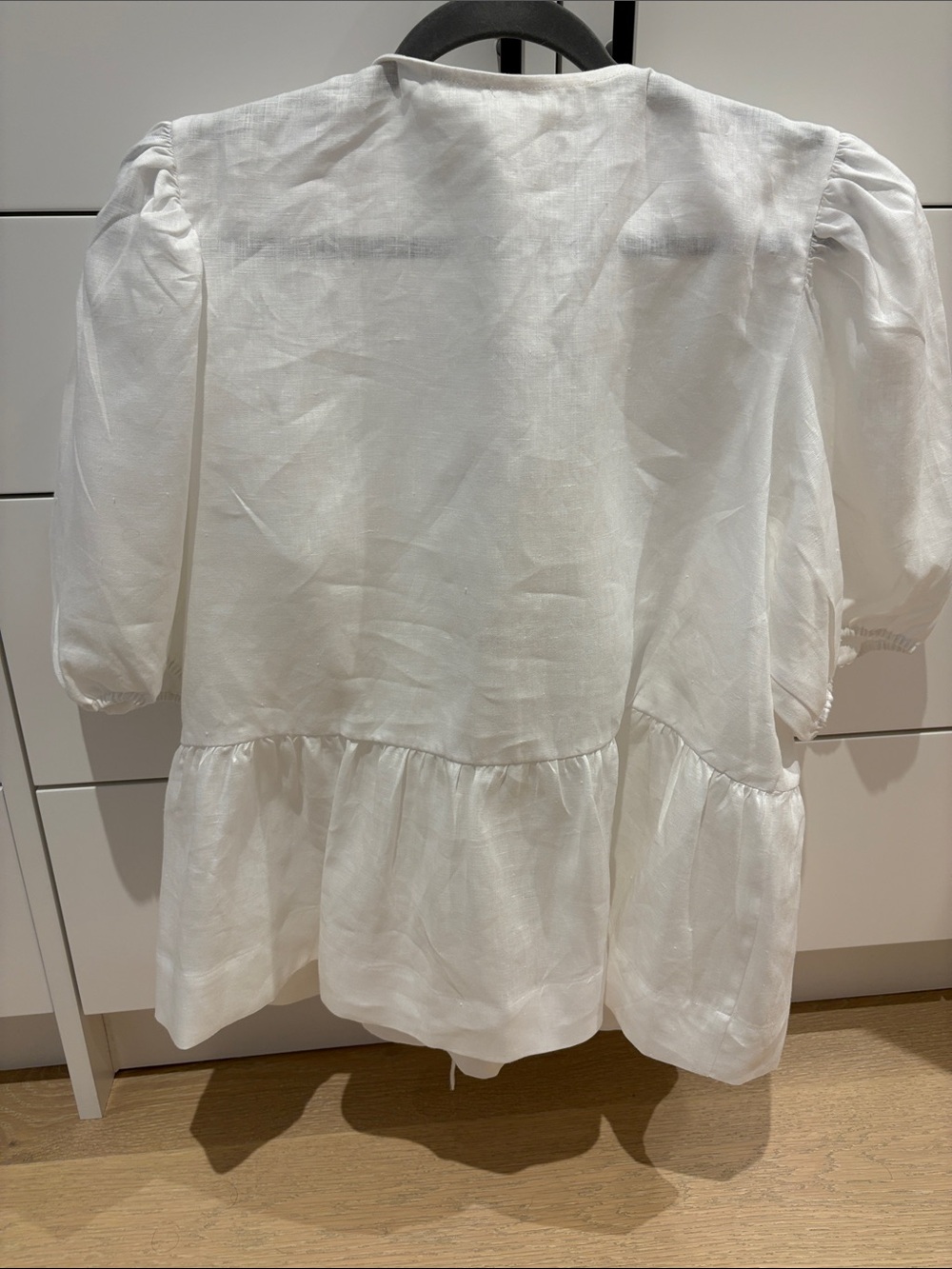Wilfred Puff-Sleeve Tie Linen Violette Blouse - Picture 7 of 7